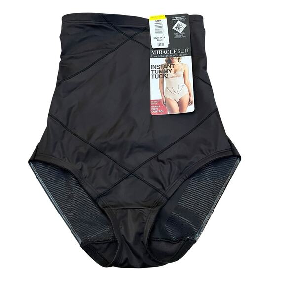 Miraclesuit Hi Waist Brief Medium Black Shaping Slimming Extra Firm Control - Picture 1 of 9